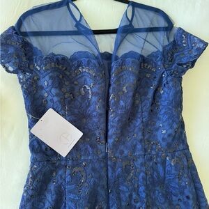 JS Collections Blue Lace Dress NWT